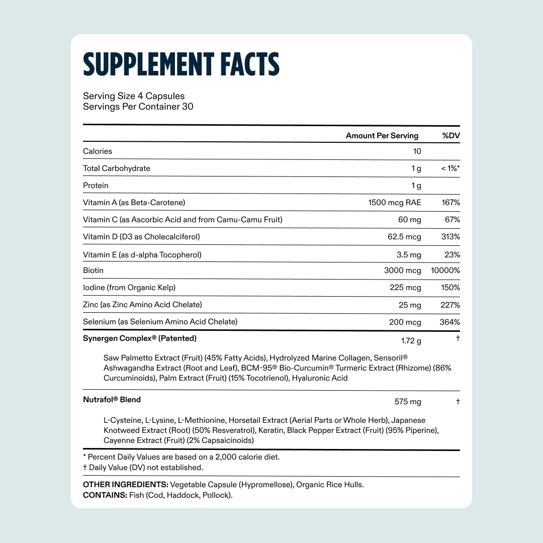 Nutrafol Men’s Hair Growth Supplements – Clinically Proven for Thicker, Stronger Hair  - NOT THE VEGAN VERSION-